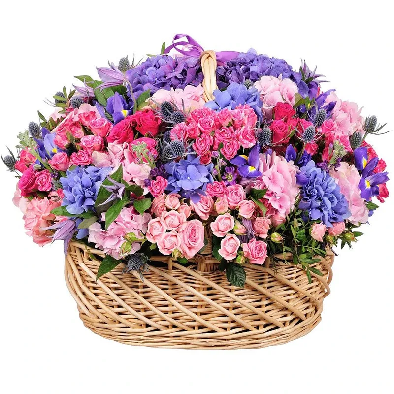 Корзина с цветами Счастье земное
